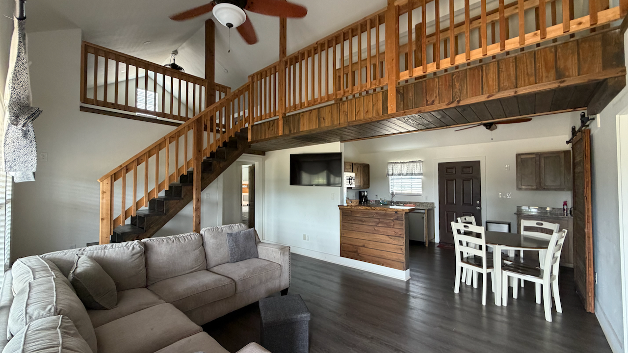 Living and common area in three-bedroom house